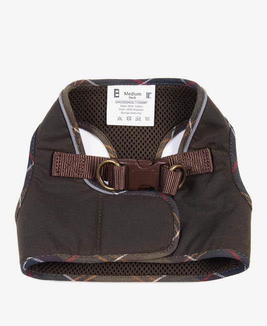 Hundegeschirr aus gewachster Baumwolle - Tartan/Olive