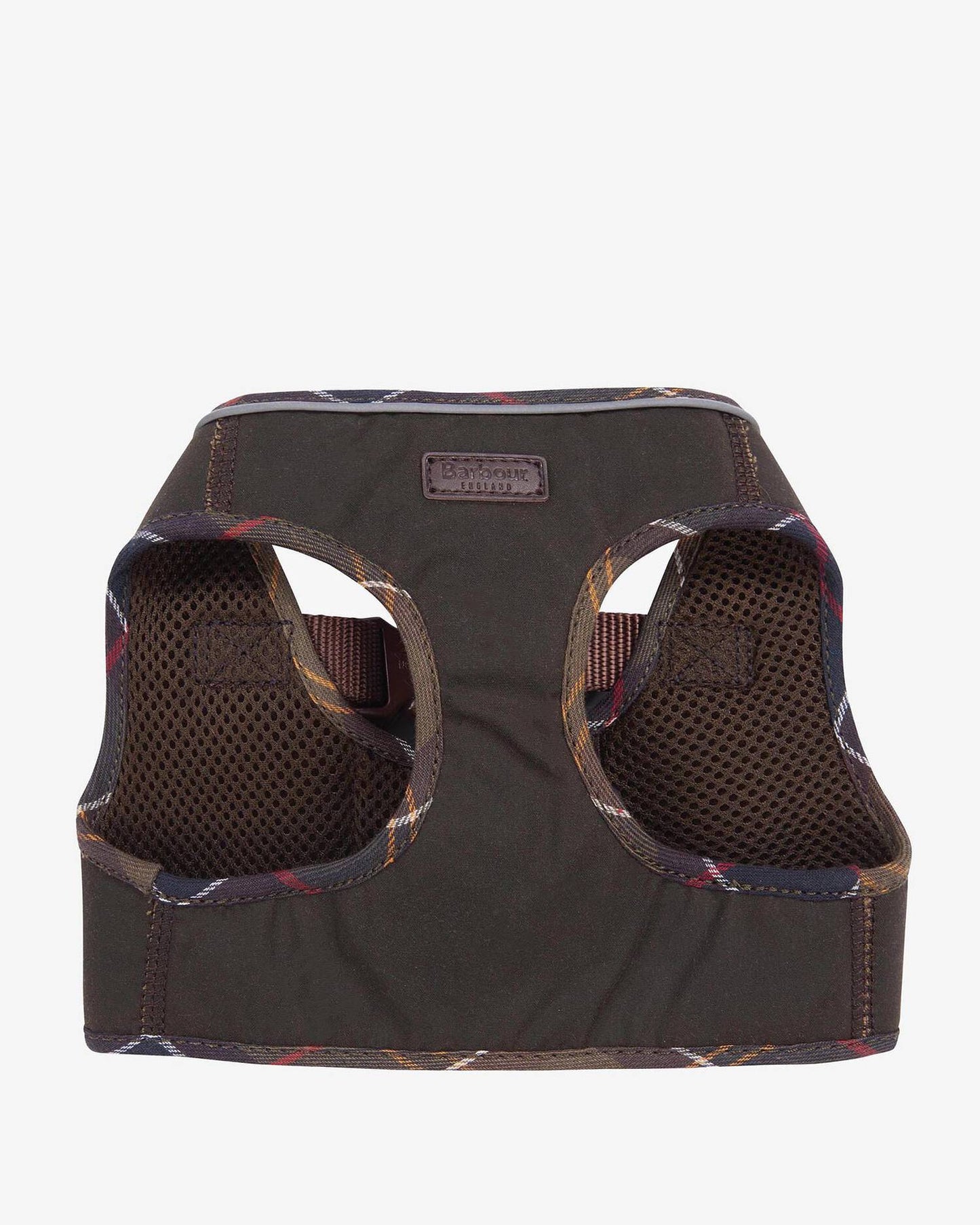 Hundegeschirr aus gewachster Baumwolle - Tartan/Olive