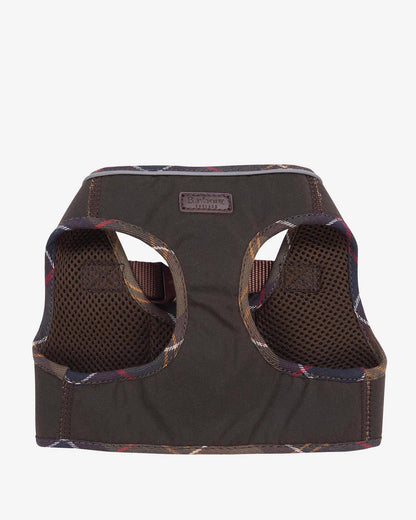 Hundegeschirr aus gewachster Baumwolle - Tartan/Olive