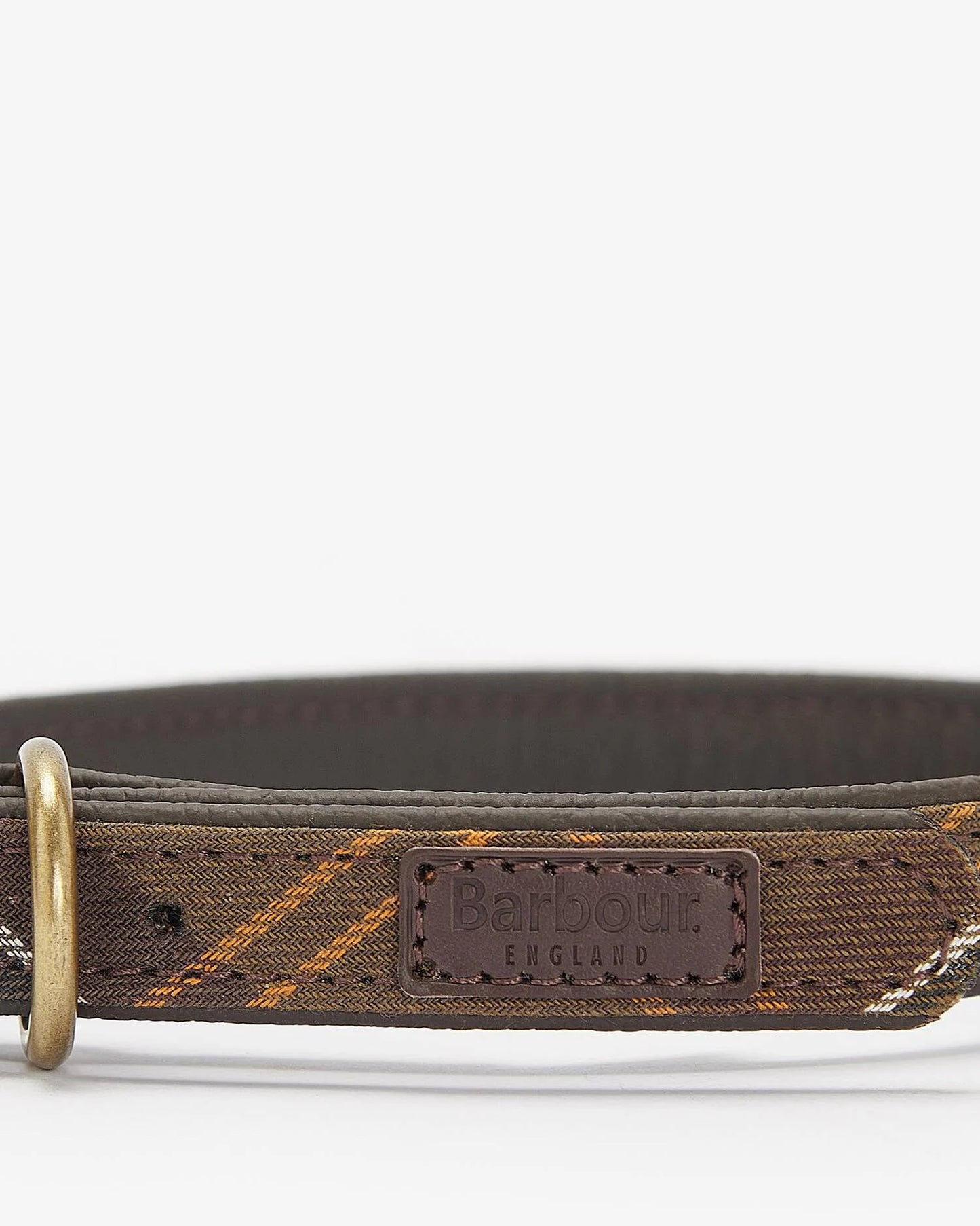 Hundehalsband Tartan mit Lederdetails