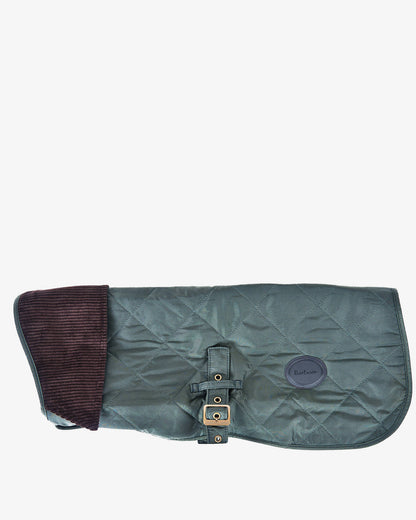 Quilted Hundemantel mit Steppmuster – Farbe Olive