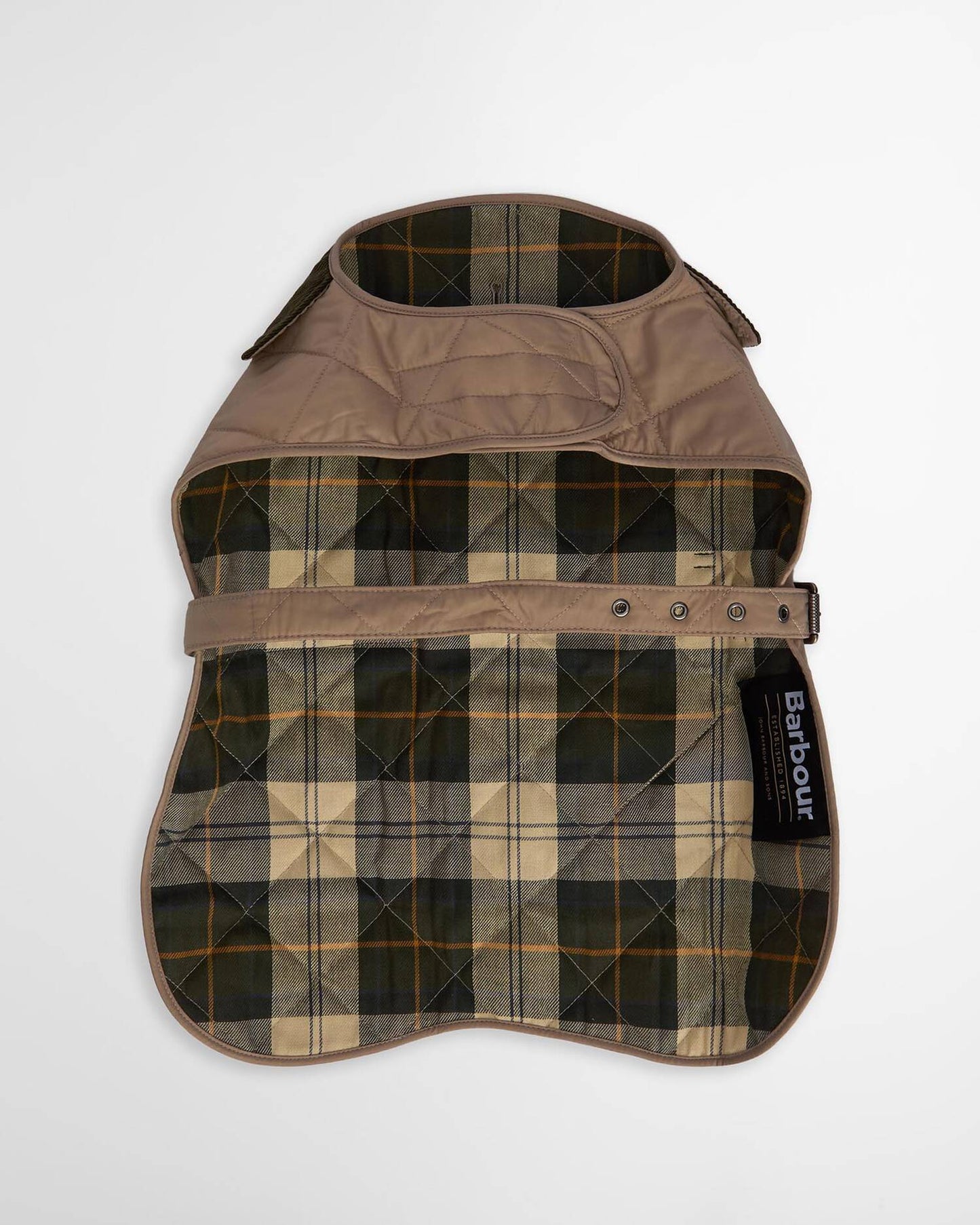 Quilted Hundemantel mit Steppmuster – Farbe Sand
