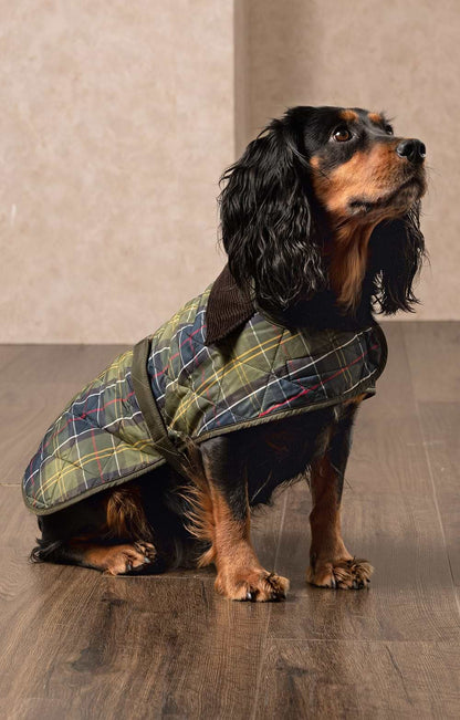 Quilted Hundemantel mit Steppmuster – Farbe Tartan