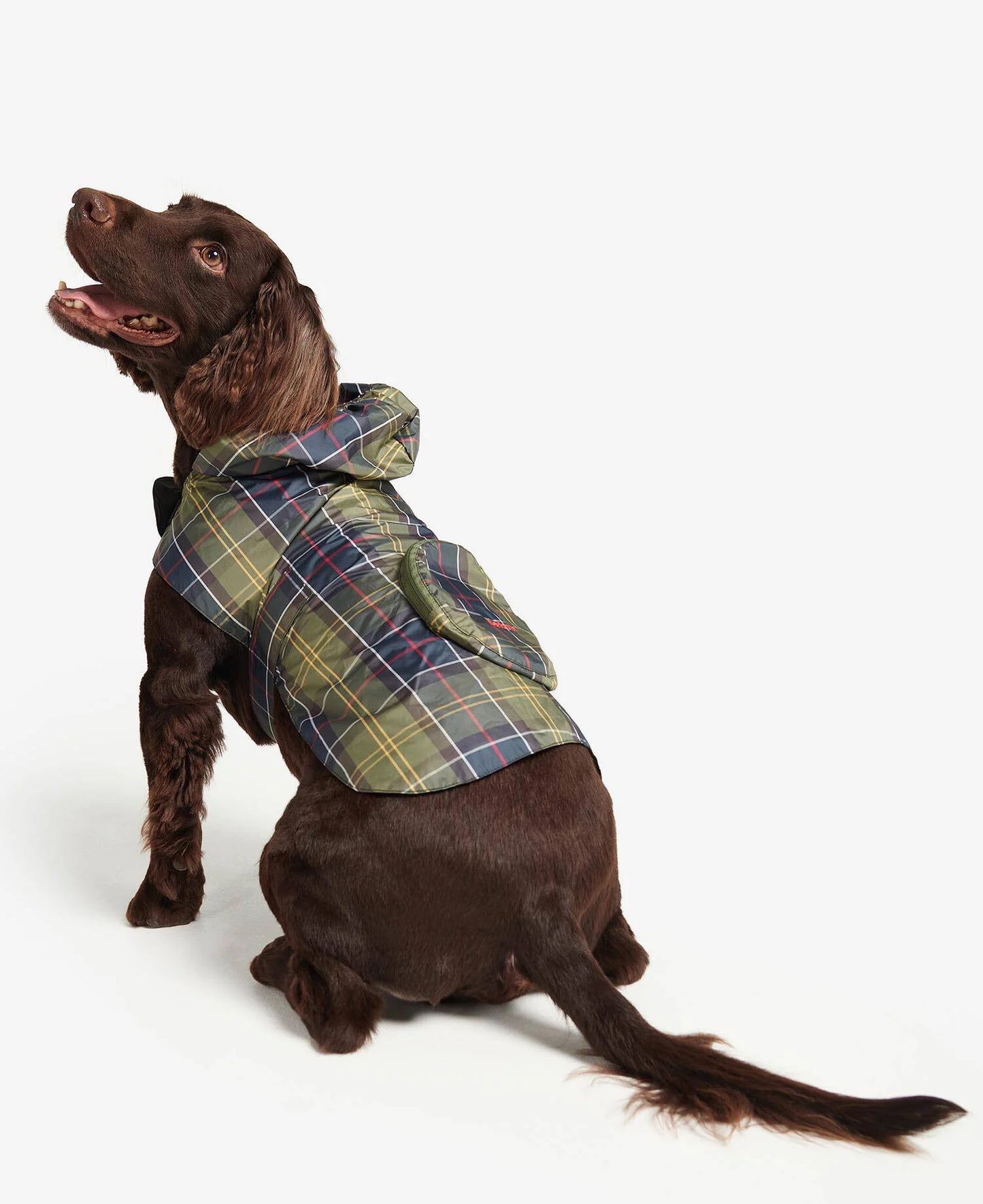 Packable Hundemantel im Tartan-Look
