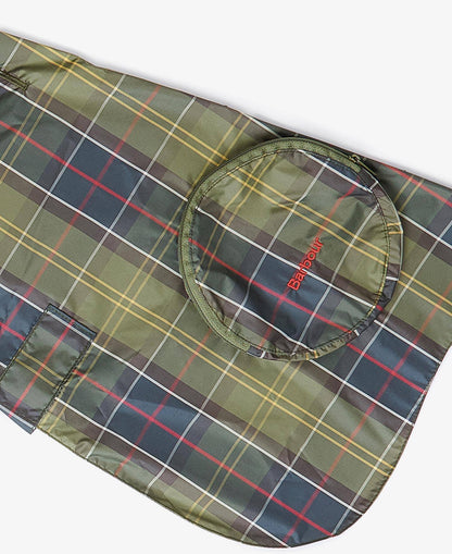 Packable Hundemantel im Tartan-Look