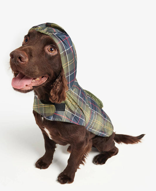 Packable Hundemantel im Tartan-Look
