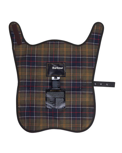 Gewachster Hundemantel mit Tartan-Futter - Farbe Olive