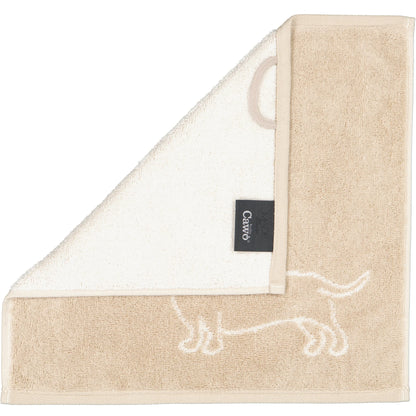 Seiftücher mit Hunde Motiven 3er Set Natur/Beige