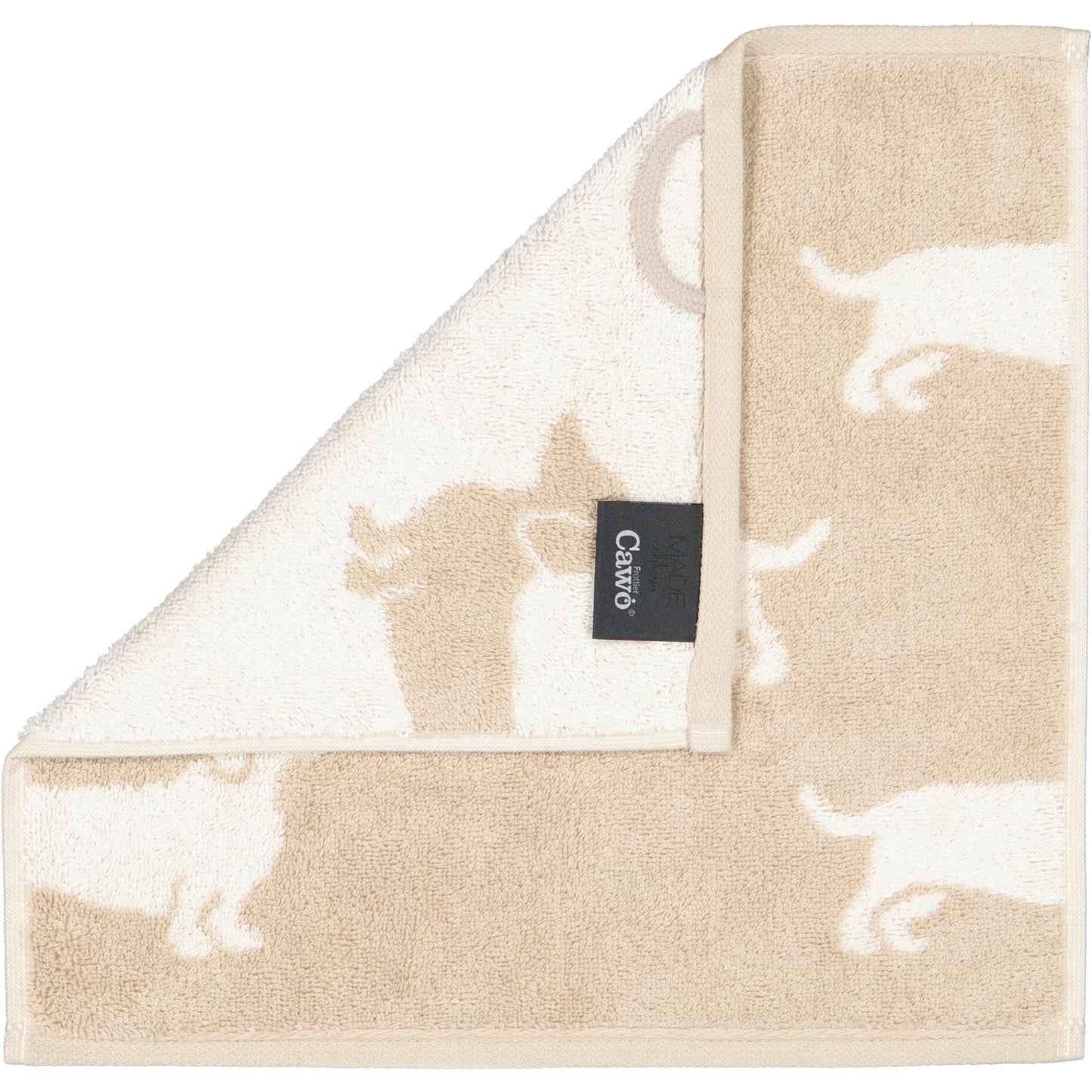 Seiftücher mit Hunde Motiven 3er Set Natur/Beige