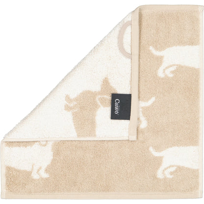 Seiftücher mit Hunde Motiven 3er Set Natur/Beige