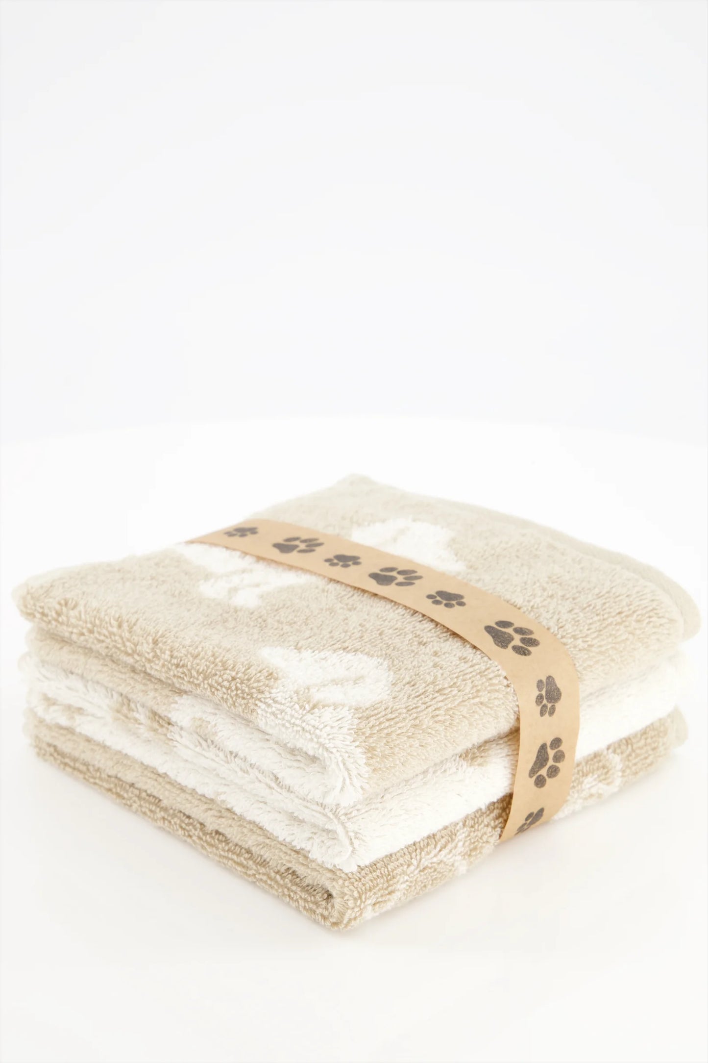 Seiftücher mit Hunde Motiven 3er Set Natur/Beige