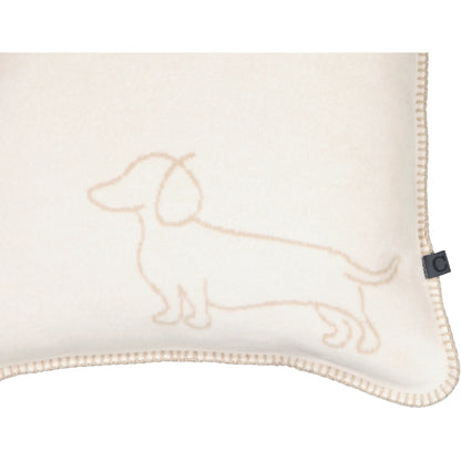 Kissenbezug mit Dackel Motiv Natur/Beige