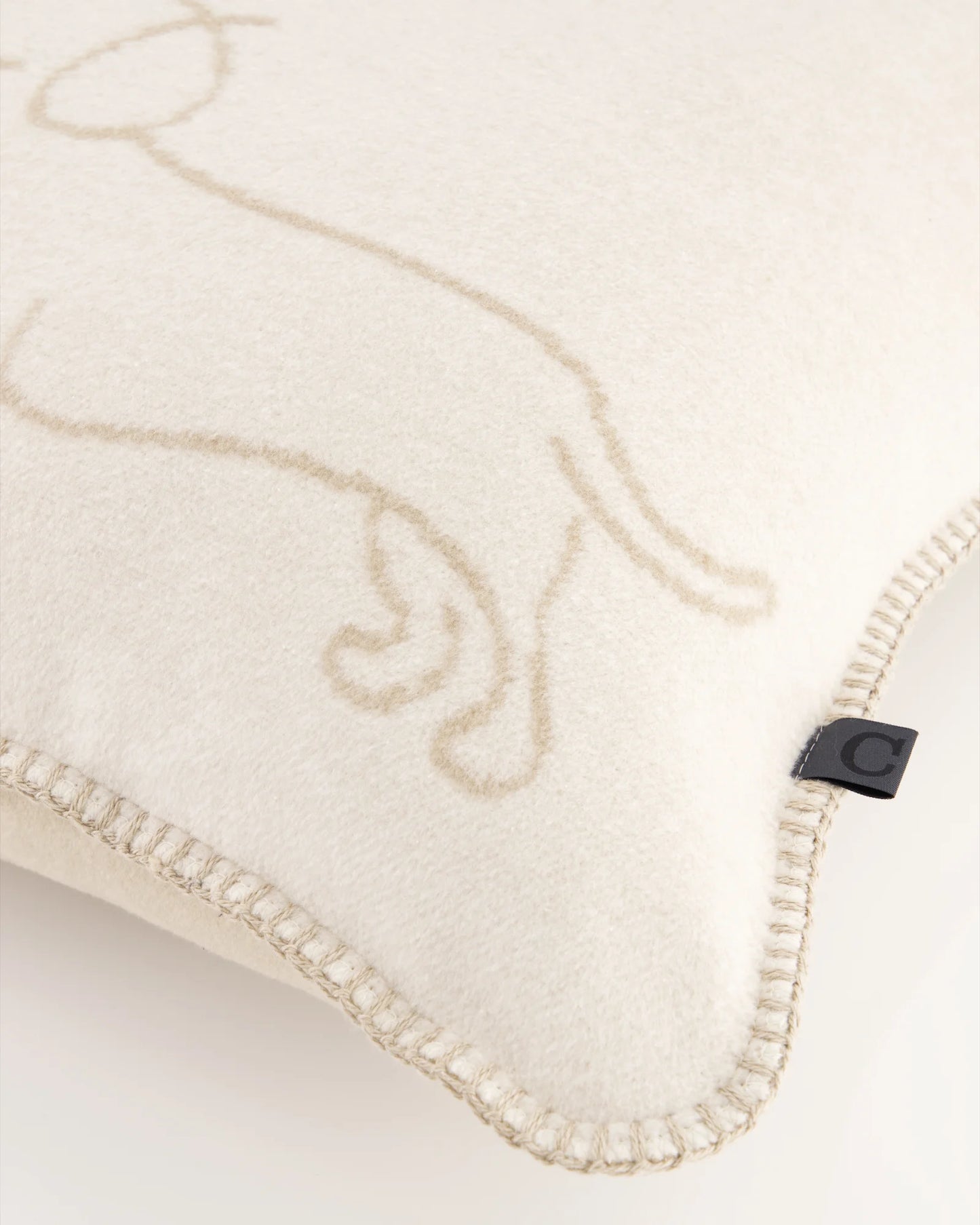 Kissenbezug mit Dackel Motiv Natur/Beige