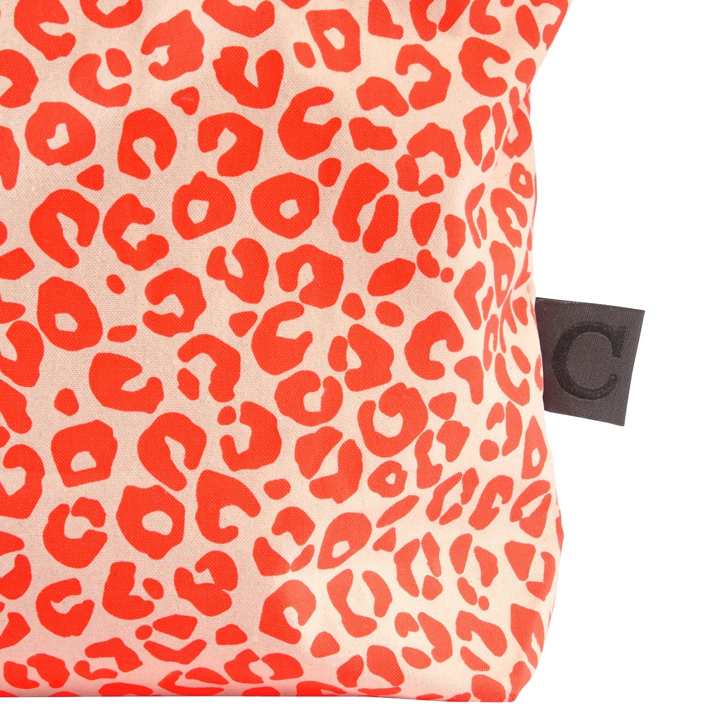Tasche mit Leo Motiv in Neon-Pink/Beige