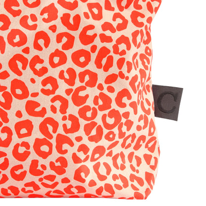 Tasche mit Leo Motiv in Neon-Pink/Beige