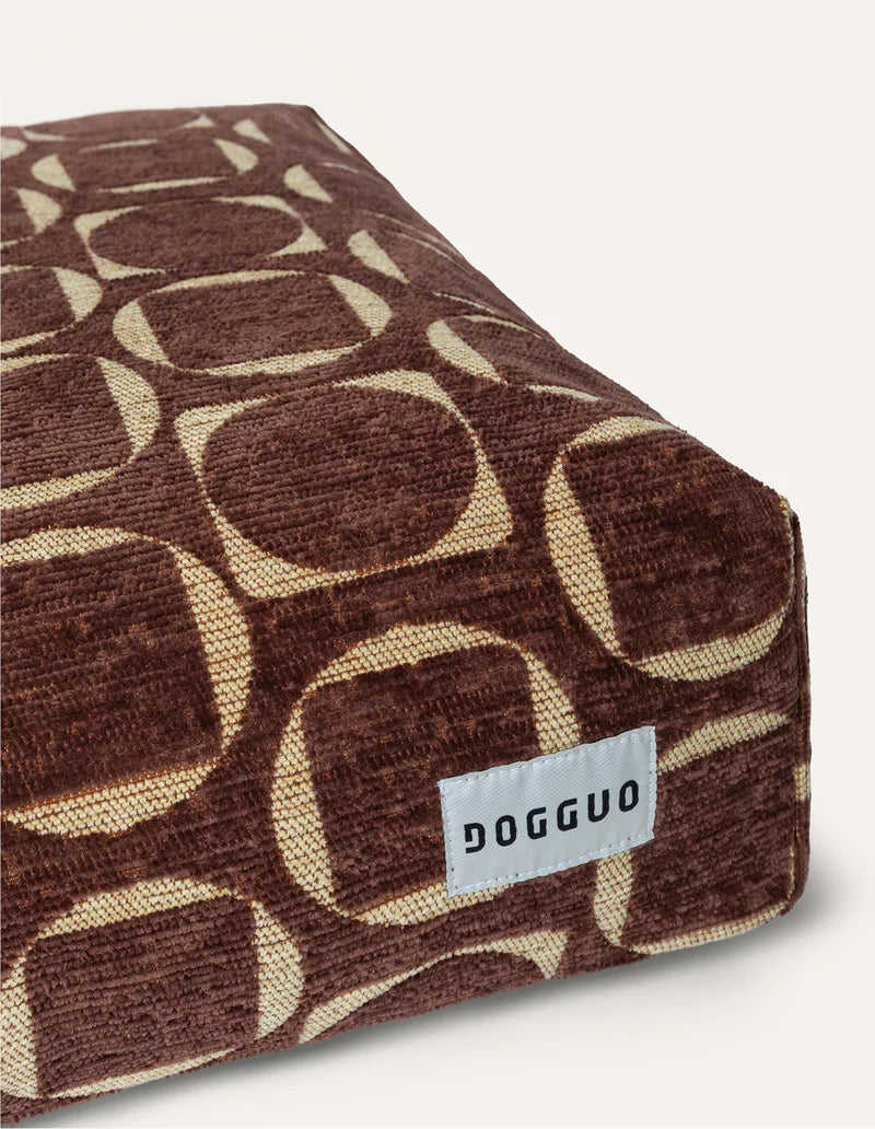 Retro Orthopädisches Hundebett – Braun/Beige, Waschbar