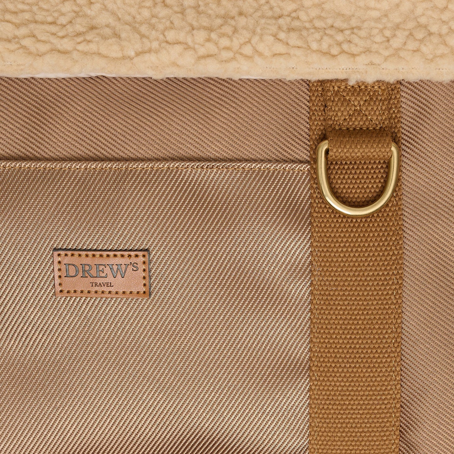 Aspen Hundetasche mit Teddy-Futter – Farbe Gold