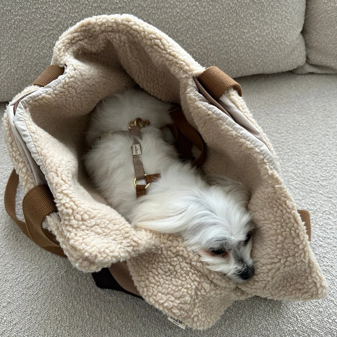 Aspen Hundetasche mit Teddy-Futter – Farbe Gold