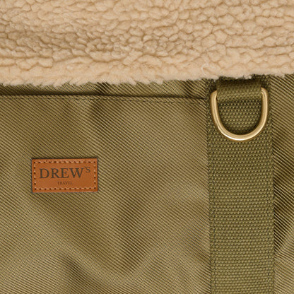 Aspen Hundetasche mit Teddy-Futter – Farbe Olive