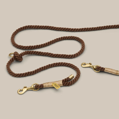 Adjustable Rope Puppy Hundeleine – Farbe Braun