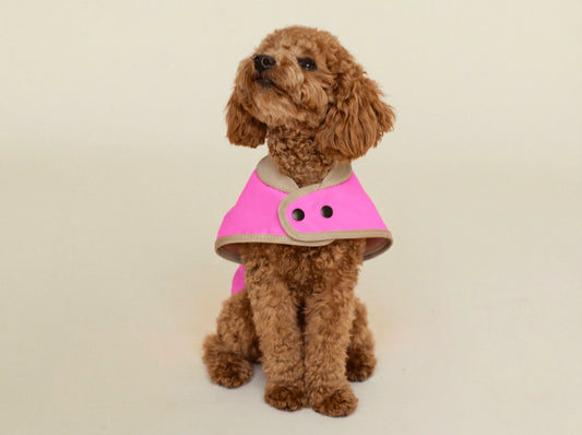 Glow Raincoat Mini-Fit Neon Hunderegenmantel – Neonpink