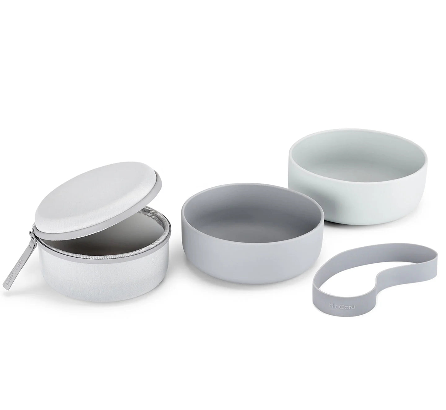 Bento Reisenapf & Futterbehälter 3-in-1 – Farbe Beton/Schiefer