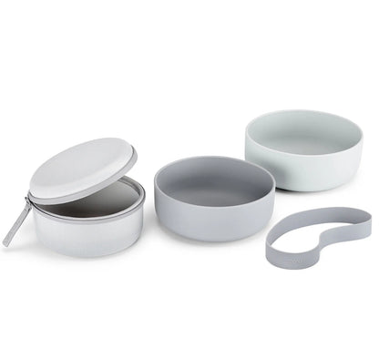 Bento Reisenapf & Futterbehälter 3-in-1 – Farbe Beton/Schiefer