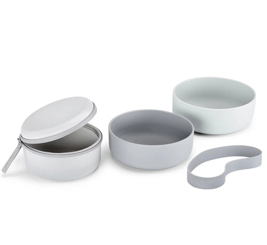 Bento Reisenapf & Futterbehälter 3-in-1 – Farbe Beton/Schiefer