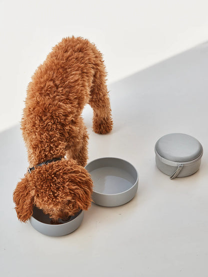Bento Reisenapf & Futterbehälter 3-in-1 – Farbe Beton/Schiefer