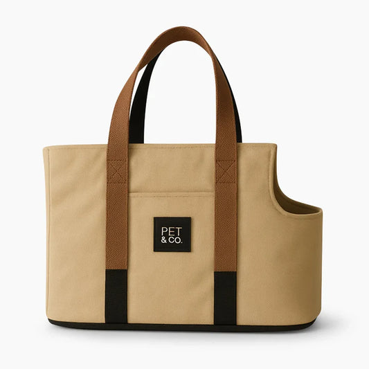 Bruno Canvas Luxuriöse Hundetasche – Taupe