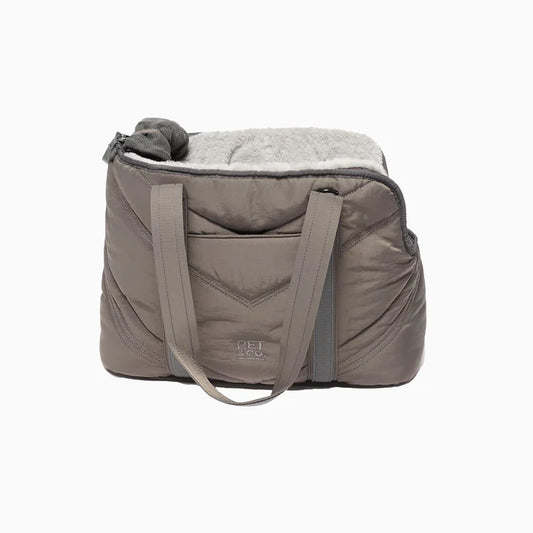 Lola Luxuriöse Hundetasche – Grau