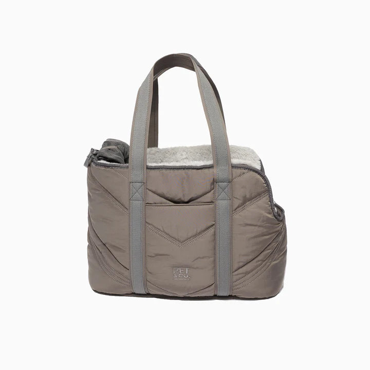 Lola Luxuriöse Hundetasche – Grau