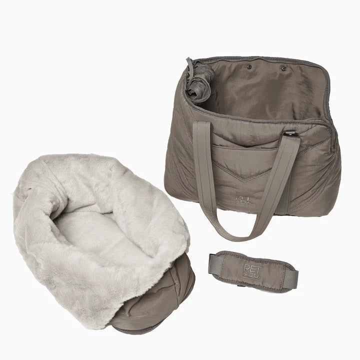 Lola Luxuriöse Hundetasche – Grau