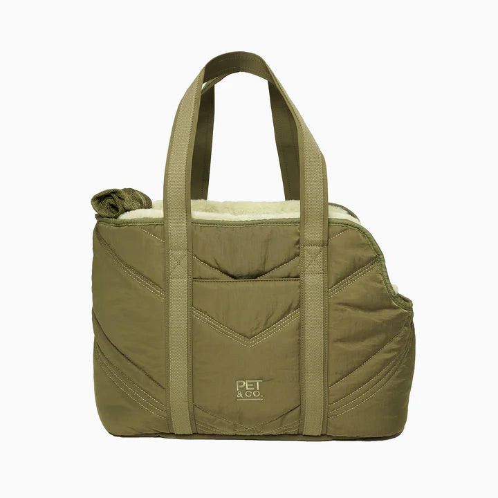 Lola Luxuriöse Hundetasche – Olive