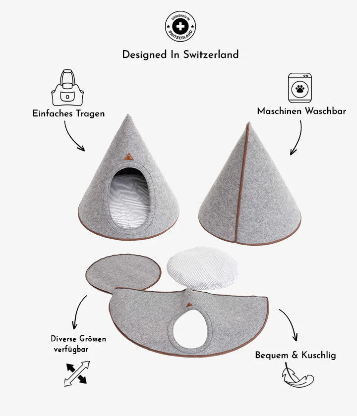 Tonto Luxuriöse Hunde Tipi – Braun