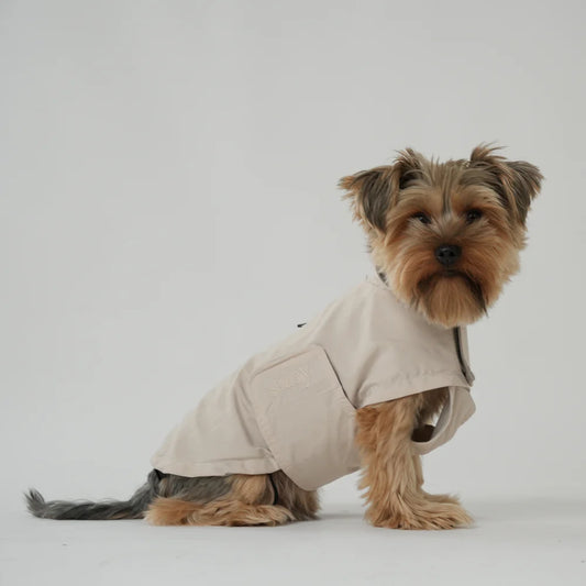 Vega Hunde-Regenmantel – Farbe Taupe