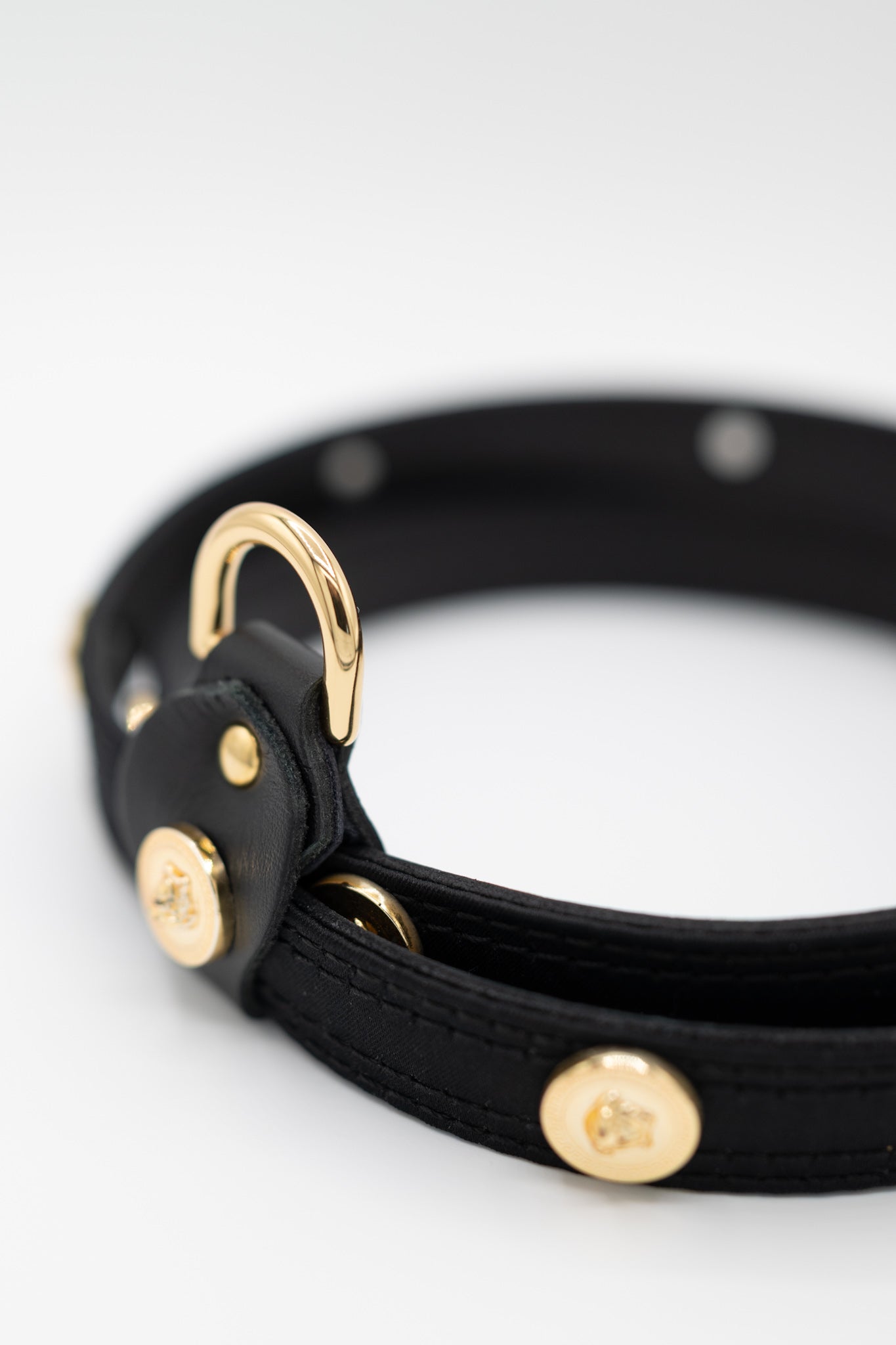 Icon Hundeleine & Hundehalsband Set aus Leder mit Medusa-Details