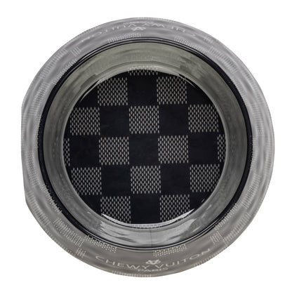 Schwarze Checker Chewy Vuiton Schüssel