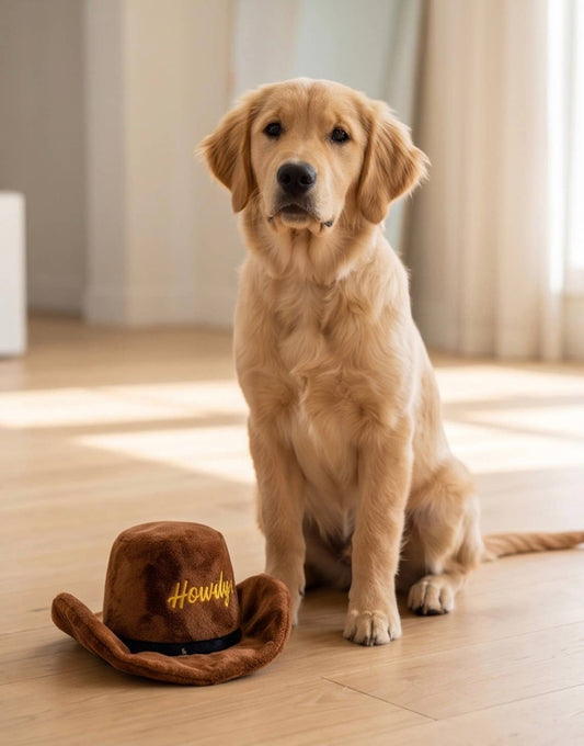 Brauner Cowboy-Hut für Hunde