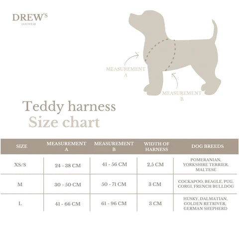 Teddy Hundegeschirr – Farbe Beige