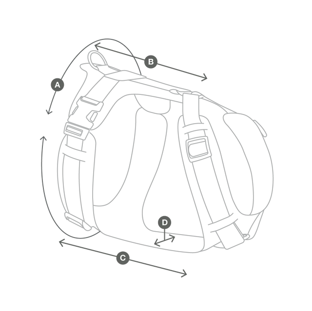 Modena Ergonomisches Hundegeschirr – Farbe Greige
