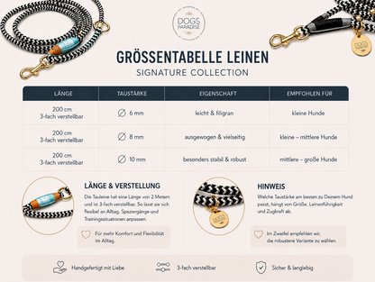 Signature Collection Tau Leine - "Malibu" mit Gold oder Silber