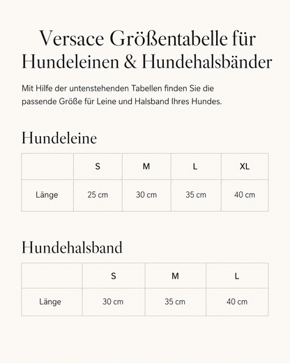 Icon Hundeleine & Hundehalsband Set aus Leder mit Medusa-Details
